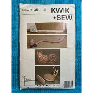 Kwik Sew 1136 pattern Draft stopper toys cat elephant caterpillar pressing ham